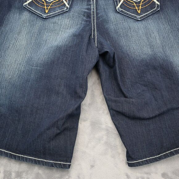 Zanadi Shorts Women 24 Blue Denim Casual Outdoors Preppy Distressed Bermuda - Picture 13 of 14